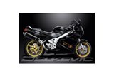 HONDA VFR750 1990-1993 HI LEVEL450MM OVAL CARBON BSAU SILENCER EXHAUST KIT