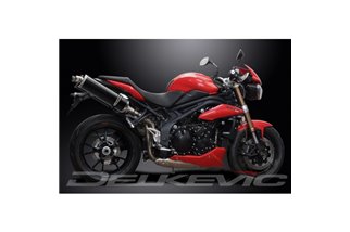 TRIUMPH SPEED TRIPLE 1050 11-14 450MM OVALE CARBONIO BSAU KIT SCARICO SILENZIATORE