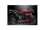 TRIUMPH SPEED TRIPLE 1050 11-14 450MM OVALE CARBONIO BSAU KIT SCARICO SILENZIATORE