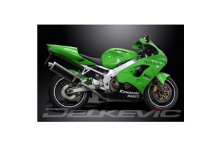 KIT SCARICO SILENZIATORE BSAU CARBONIO OVALE KAWASAKI ZX9R NINJA 2002-2003 450MM