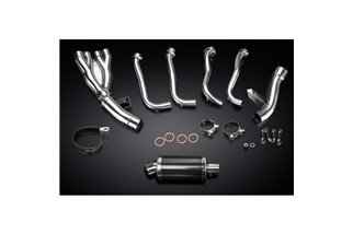 YAMAHA FZ1 FAZER FZ1S 06-15 SCARICO COMPLETO 4-1 SILENZIATORE OVALE IN CARBONIO DA 225 MM