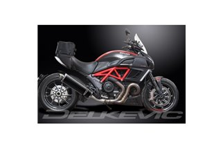 DUCATI DIAVEL 2011-2018 450MM OVAL CARBON BSAU SILENCER EXHAUST KIT