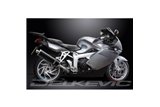 BMW K1200S 2005-2009 KIT SCARICO SILENZIATORE BSAU CARBONIO OVALE DA 450 MM