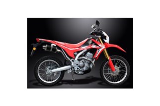 SISTEMA DI SCARICO COMPLETO HONDA CRF250L 2017-2020 SILENZIATORE OVALE IN CARBONIO DA 225 MM