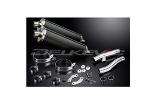 KAWASAKI ZR1100A ZEPHYR 92-95 KIT SCARICO SILENZIATORE BSAU CARBONIO OVALE DA 450 MM