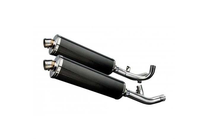 YAMAHA V-MAX 1700 2009-2016 450MM OVAL CARBON EXHAUST SILENCER CAN KIT