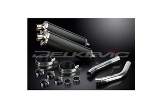 HONDA VTR1000 SP2 2002-2010 450MM OVAL CARBON BSAU SILENCER EXHAUST KIT