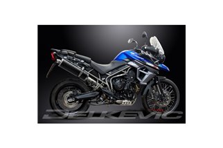 TRIUMPH TIGER 800 XC 2015-2016 KIT SCARICO SILENZIATORE BSAU CARBONIO OVALE DA 450 MM