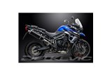 TRIUMPH TIGER 800 XC 2015-2016 KIT SCARICO SILENZIATORE BSAU CARBONIO OVALE DA 450 MM