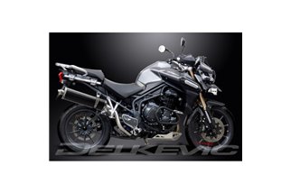 TRIUMPH TIGER EXPLORER 1200 2012-21 KIT SILENZIATORE DI SCARICO OVALE IN CARBONIO DA 450 MM