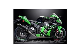 KAWASAKI ZX10R NINJA 16-18 DECAT 450MM OVAL CARBON BSAU SILENCER EXHAUST KIT