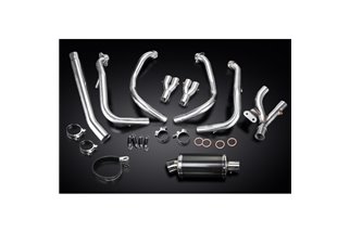 SUZUKI GSX1300R HAYABUSA 2008-2020 4-1 EXHAUST SYSTEM 225MM CARBON OVAL SILENCER