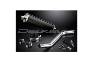 SUZUKI GSXR750 06-07 K6-K7 DECAT 450MM OVAL CARBON BSAU SILENCER EXHAUST KIT