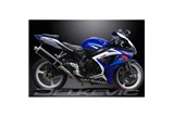 SUZUKI GSXR750 06-07 K6-K7 DECAT 450MM OVALE CARBONIO BSAU KIT SCARICO SILENZIATORE