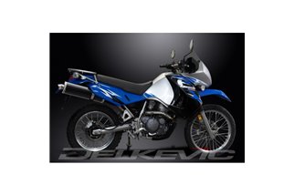 KLR650 E 2008-2018 2022-2024 / SILENZIATORE OVALE IN FIBRA DI CARBONIO DA 450 MM (18 POLLICI)