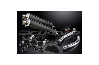 YAMAHA XT660Z TENERE 08-16 KIT SCARICO SILENZIATORE BSAU CARBONIO OVALE 450MM