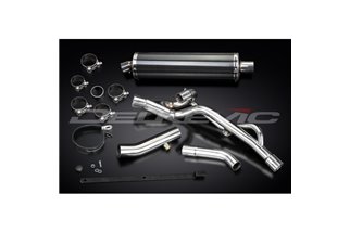 SUZUKI DL650 V-STROM 2004-2011 KIT SCARICO SILENZIATORE BSAU CARBONIO OVALE DA 450 MM