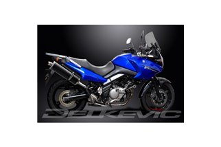 SUZUKI DL650 V-STROM 2004-2011 KIT SCARICO SILENZIATORE BSAU CARBONIO OVALE DA 450 MM