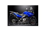 SUZUKI DL650 V-STROM 2004-2011 KIT SCARICO SILENZIATORE BSAU CARBONIO OVALE DA 450 MM