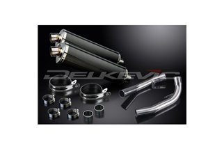 KIT SCARICO SILENZIATORE BSAU CARBONIO OVALE HONDA VTR1000 SP1 2000-2001 450MM