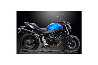 SUZUKI SV650 2016-2024 450MM OVAL CARBON EXHAUST SILENCER CAN KIT