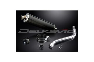 SUZUKI DR650 SE 1996-2019 450MM OVAL CARBON BSAU SILENCER EXHAUST KIT