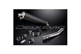 KAWASAKI KLR650A 1987-2007 450MM OVAL CARBON BSAU SILENCER EXHAUST KIT