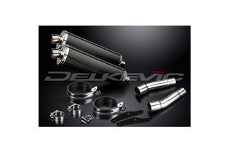 DUCATI MONSTER 620-695-800 02-08 450MM OVALE CARBONIO BSAU KIT SCARICO SILENZIATORE