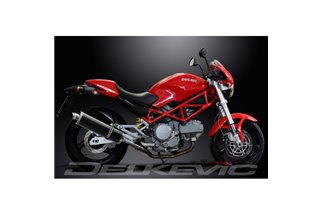 DUCATI MONSTER 620-695-800 02-08 450MM OVALE CARBONIO BSAU KIT SCARICO SILENZIATORE