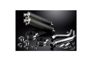 KIT SCARICO SILENZIATORE BSAU CARBONIO OVALE HONDA NX650 DOMINATOR 1995-2002 450MM