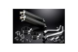 KIT SCARICO SILENZIATORE BSAU CARBONIO OVALE HONDA NX650 DOMINATOR 1995-2002 450MM