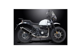 ROYAL ENFIELD HIMALAYAN 410 2016-24 450MM OVAL CARBON BSAU SILENCER EXHAUST KIT