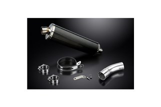 KAWASAKI Z900RS Z900SE 2018-2024 KIT SCARICO SILENZIATORE BSAU CARBONIO OVALE DA 450 MM