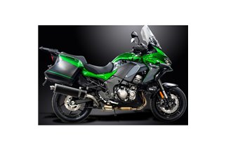 KAWASAKI KLZ1000 VERSYS 2019-2024 KIT SCARICO SILENZIATORE OVALE IN CARBONIO DA 450 MM