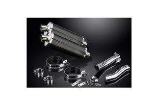 KAWASAKI Z1000SX ABS 2010-2019 KIT SCARICO SILENZIATORE BSAU CARBONIO OVALE DA 350 MM