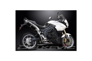 TRIUMPH TIGER 1050 2006-2012 KIT SCARICO SILENZIATORE BSAU IN CARBONIO DA 350 MM