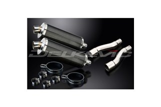 KAWASAKI GPZ500S 1987-2007 350MM CARBON BSAU SILENCER EXHAUST KIT