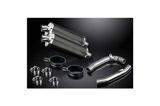 HONDA VTR1000 FIRESTORM 1997-03 350MM CARBON BSAU SILENCER EXHAUST KIT