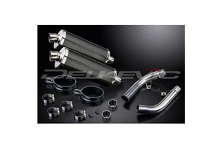 KIT SCARICO SILENZIATORE BSAU CARBONIO HONDA CBF1000 GT ABS 2006-2011 350MM