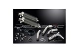 KIT SCARICO SILENZIATORE BSAU CARBONIO KAWASAKI ZX10R NINJA 2006-2007 350MM