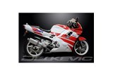 HONDA CBR600F 91-98 SISTEMA DI SCARICO COMPLETO 4-1 SILENZIATORE BSAU OVALE INOX DA 350 MM