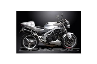 TRIUMPH SPEED TRIPLE 955I 02-04 KIT SCARICO BSAU CARBONIO OVALE 350MM HI LEVEL