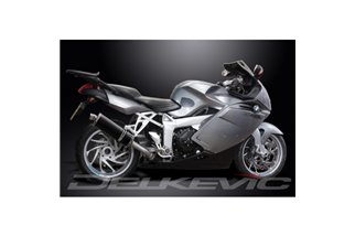 BMW K1200S 2005-2009 KIT SCARICO SILENZIATORE BSAU CARBONIO OVALE DA 350 MM