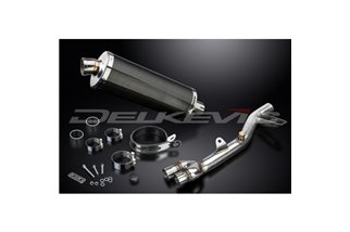 KIT SCARICO SILENZIATORE BSAU CARBONIO OVALE HONDA NT700V DEAUVILLE 2006-2015 350MM