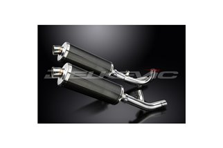 KIT SILENZIATORE DI SCARICO OVALE IN CARBONIO YAMAHA V-MAX 1700 2009-2016 DA 350 MM