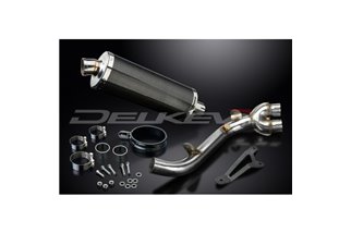 HONDA CB1000R-RA 2008-2017 DECAT 350MM OVAL CARBON BSAU SILENCER EXHAUST KIT