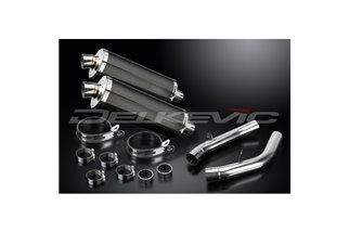 HONDA VTR1000 SP2 2002-2010 350MM OVAL CARBON BSAU SILENCER EXHAUST KIT