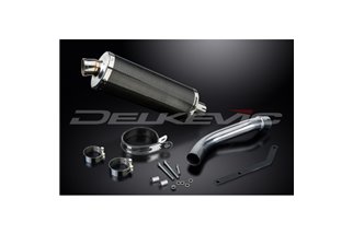 SUZUKI SV650 S 03-15 HI-LEVEL 350MM OVAL CARBON BSAU SILENCER EXHAUST KIT