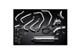 HONDA VFR800FI 98-01 FULL EXHAUST SYSTEM 350MM STAINLESS OVAL BSAU SILENCER