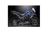 TRIUMPH TIGER 800 XR 2015-2019 KIT SCARICO SILENZIATORE BSAU CARBONIO OVALE DA 350 MM